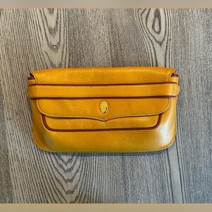 Yellow Leather Cartier Clutch